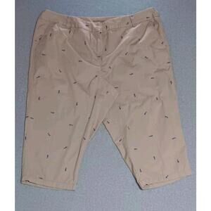 Liz Claiborne Audora Cropped Slacks Dress Pants Womens Size 24W Khaki Beige...